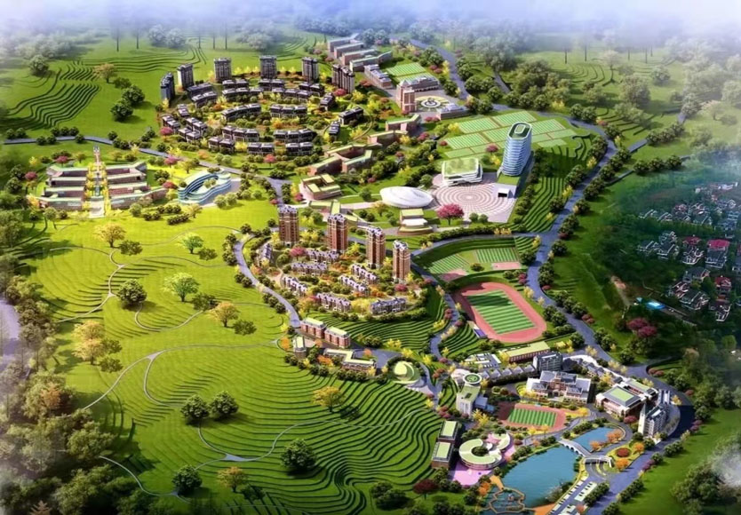 搶抓晴好天氣，郴州遠(yuǎn)恒佳教育城建設(shè)工地?zé)峄鸪? title=